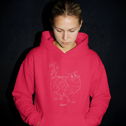 Ragdoll Outline Bluza z kapturem