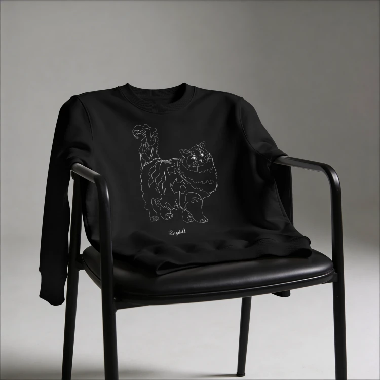 Ragdoll Outline Bluza unisex