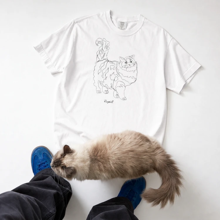 Ragdoll Outline T-shirt