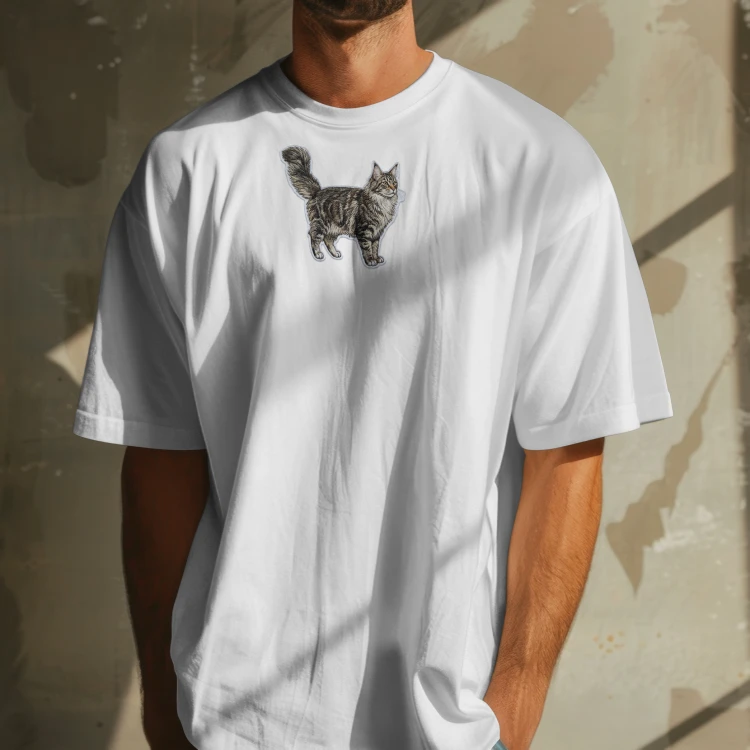 Maine Coon Naszywka T-shirt oversize