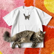 Maine Coon Naszywka T-shirt oversize