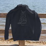 Maine Coon Outline Bluza z kapturem