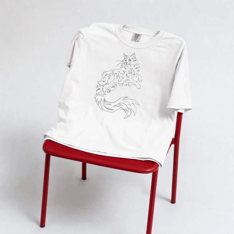 Maine Coon Outline 2 T-shirt