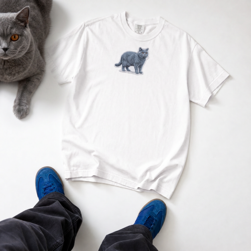 Brytyjski Krótkowłosy Naszywka T-shirt oversize