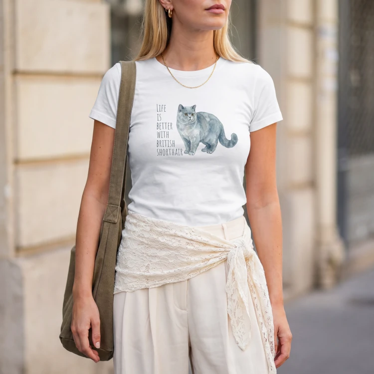 Life Is Better With Brytyjski Krótkowłosy T-shirt