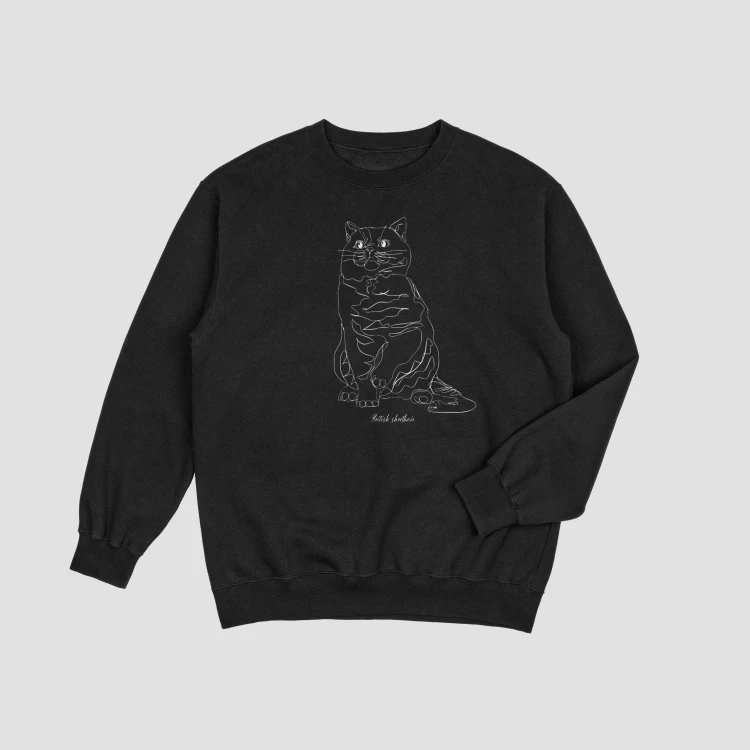 Brytyjski Krótkowłosy Outline Bluza unisex