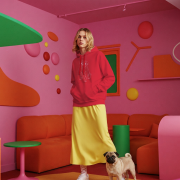 Mops Outline Bluza z kapturem-001 db2.png