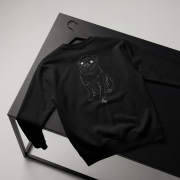 Mops Outline Bluza unisex