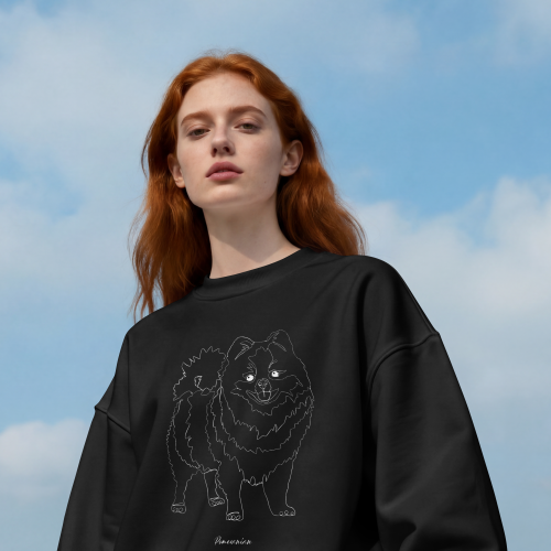 Szpic Miniaturowy Outline Bluza unisex