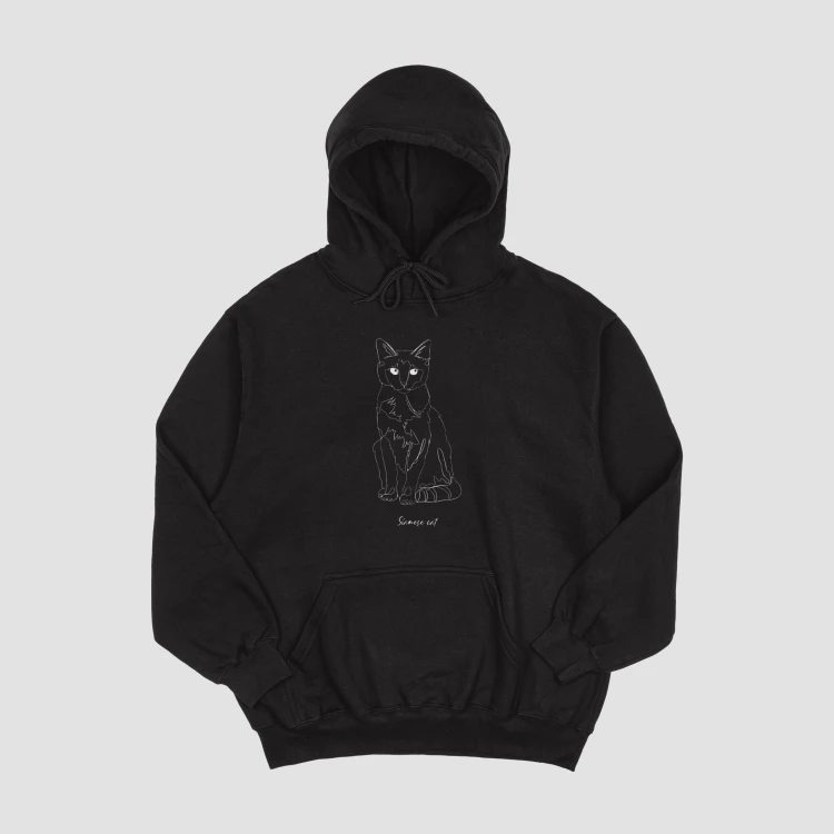 Syjamski Outline Bluza z kapturem