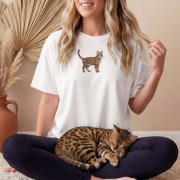 Bengalski Naszywka T-shirt oversize