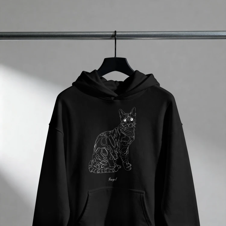 Bengalski Outline Bluza z kapturem