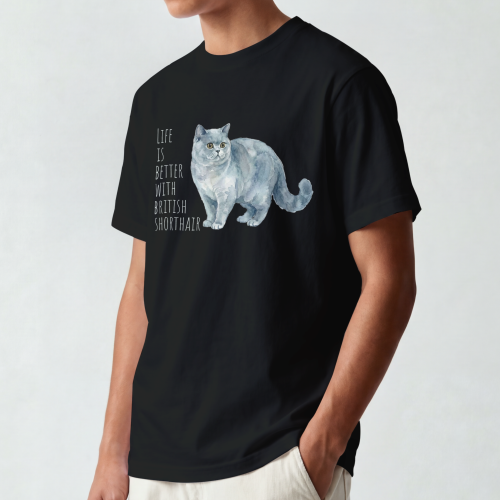 Life Is Better With Brytyjski Krótkowłosy T-shirt