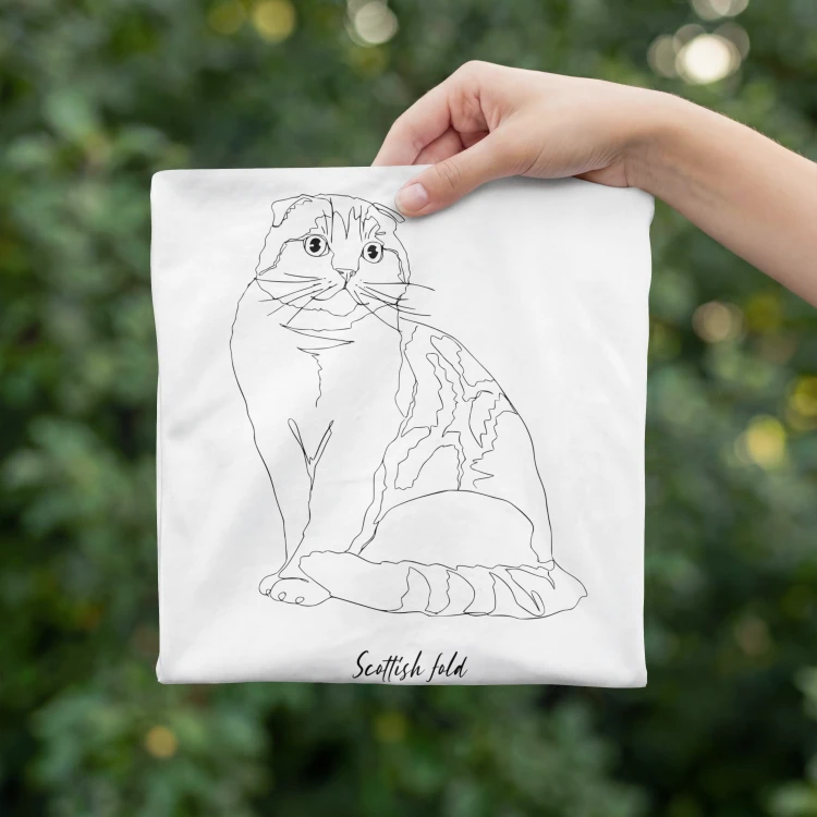 Szkocki Zwisłouchy Outline T-shirt