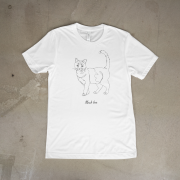 Czarny Kot Outline T-shirt