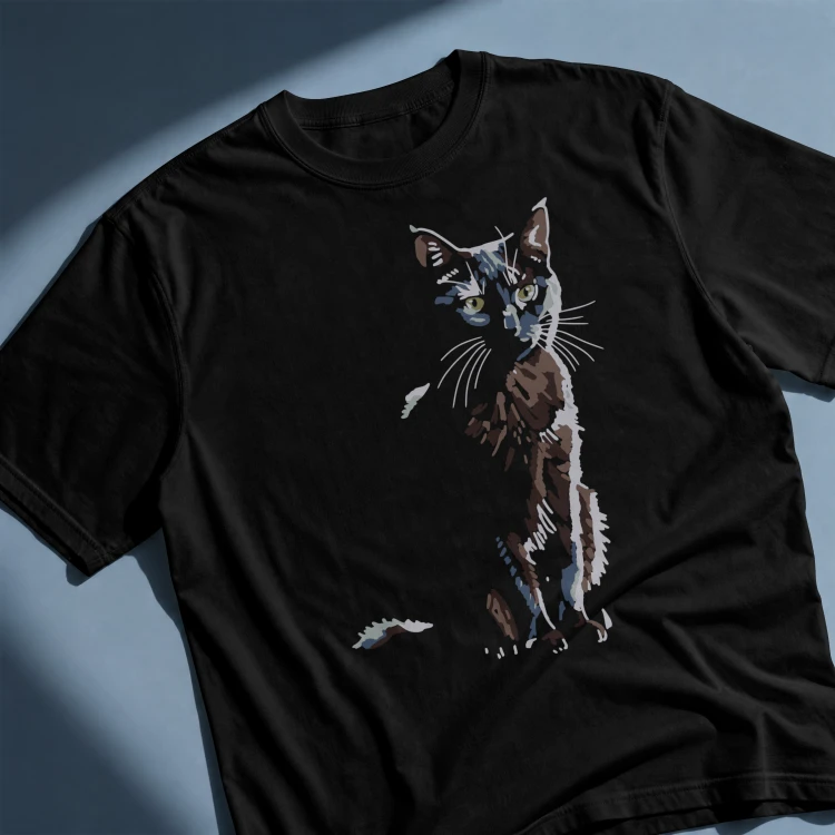 Czarny Kot Shadow T-shirt