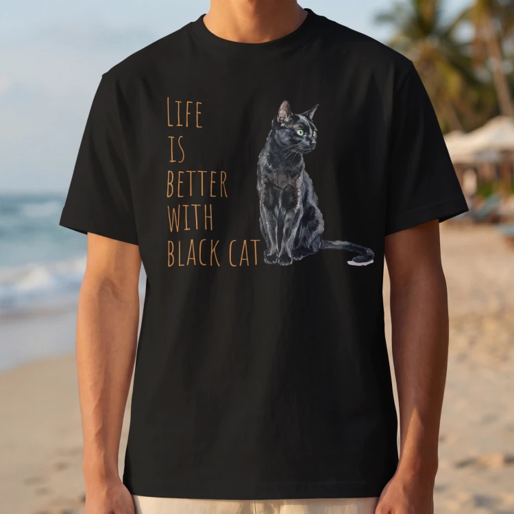Life Is Better With Czarny Kot T-shirt