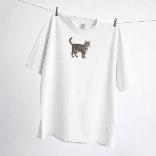 Kot Naszywka T-shirt oversize