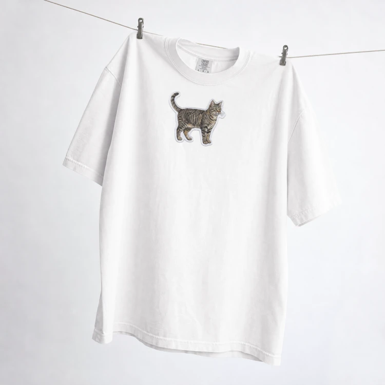 Kot Naszywka T-shirt oversize