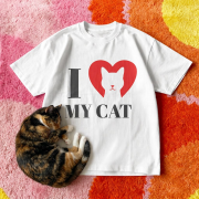 I Love My Cat T-shirt oversize