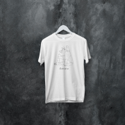 Chaotic Cat Outline T-shirt