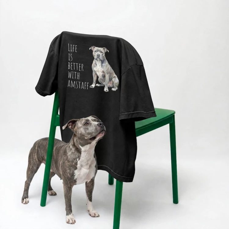 Life Is Better With Amstaff T-shirt