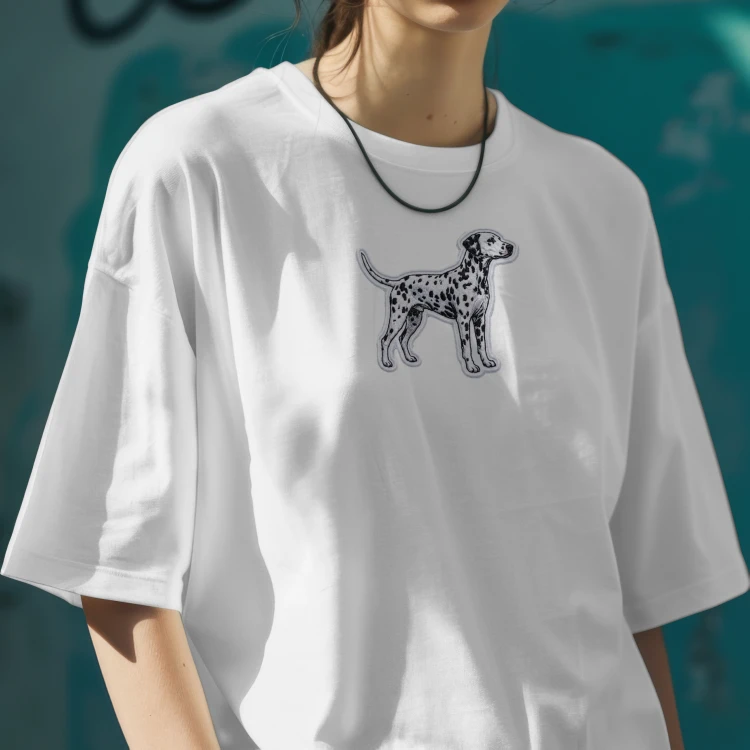 Dalmatyńczyk Naszywka T-shirt oversize