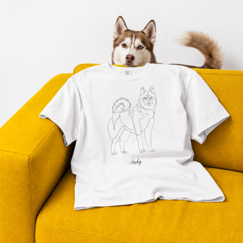 Husky Outline T-shirt