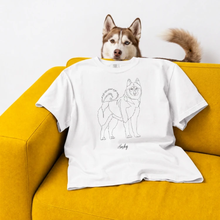 Husky Outline T-shirt