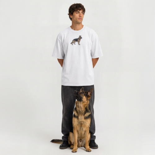 Owczarek Niemiecki Naszywka T-shirt oversize