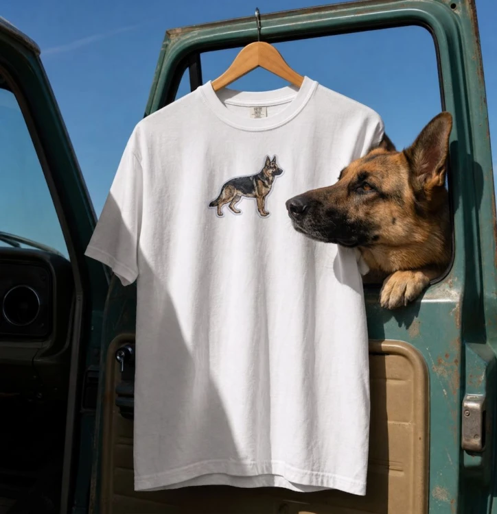 Owczarek Niemiecki Naszywka T-shirt oversize