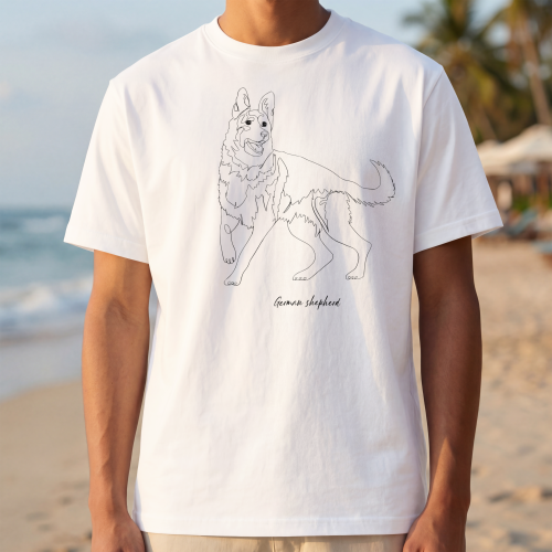 Owczarek Niemiecki Outline T-shirt