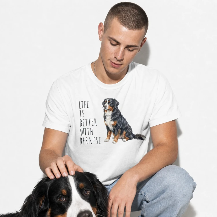 Life Is Better With Berneński Pies Pasterski T-shirt