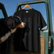Berneński Pies Pasterski Outline T-shirt