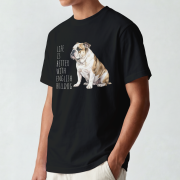 Life Is Better With Buldog Angielski T-shirt