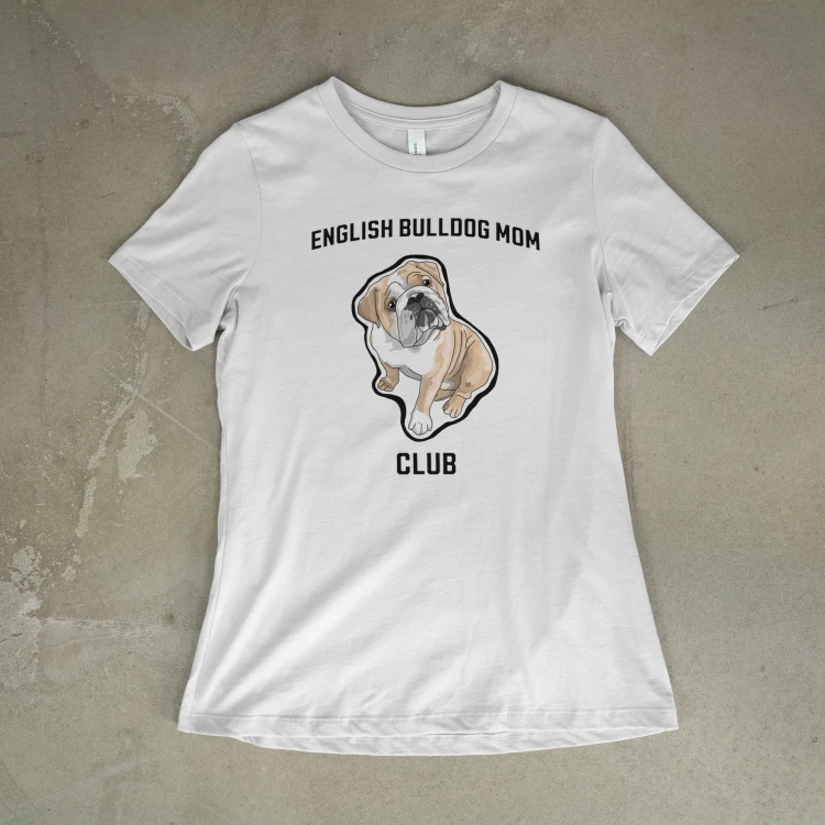 Buldog Angielski Mom Club T-shirt