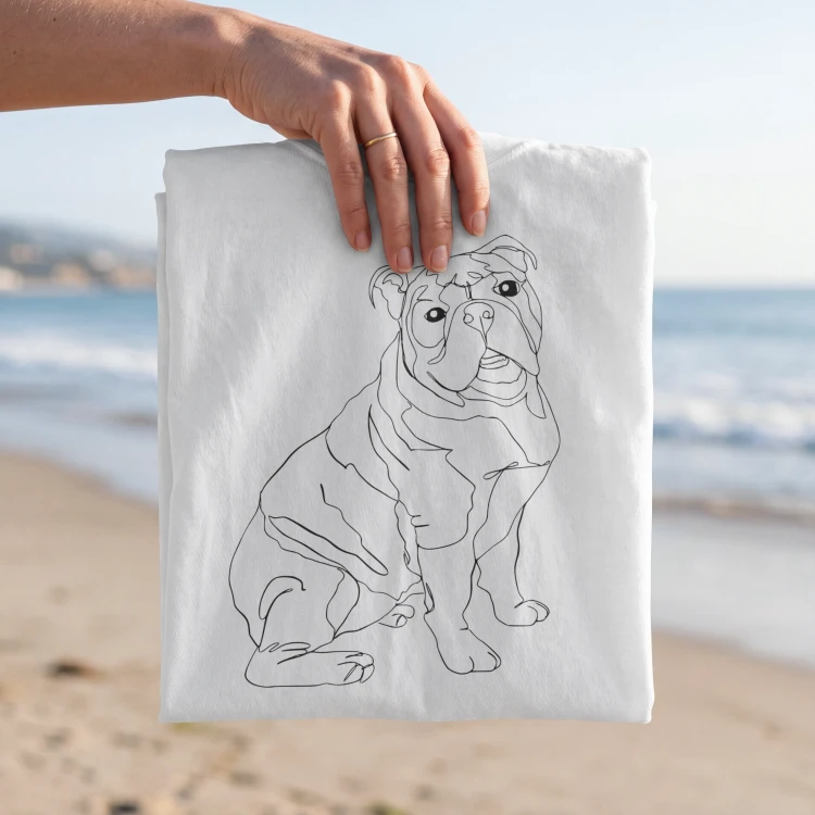 Buldog Angielski Outline T-shirt