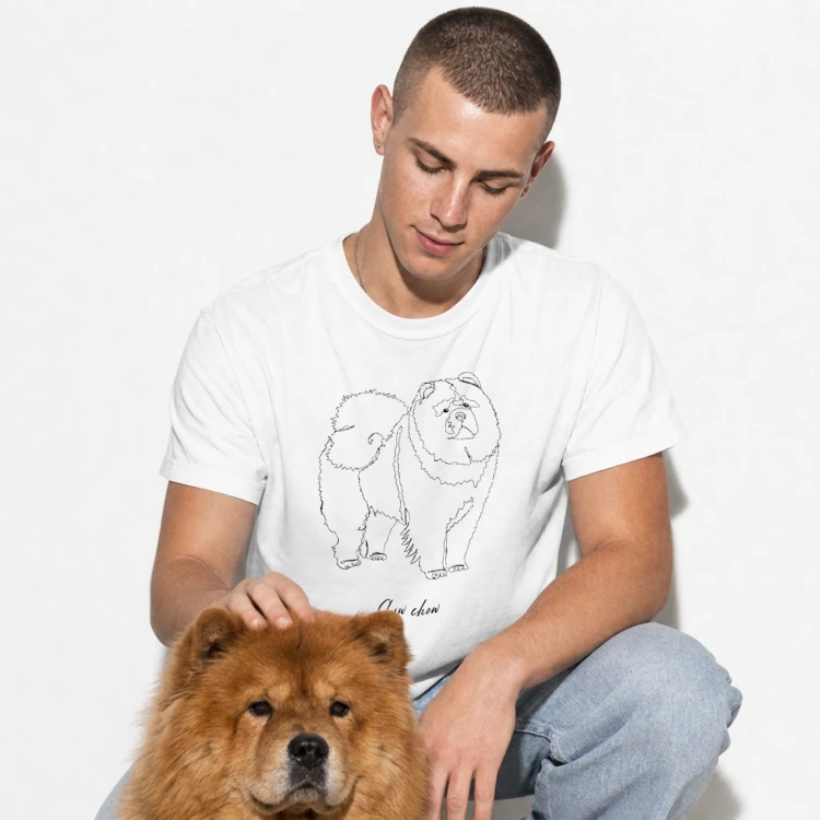 Chow Chow Outline T-shirt