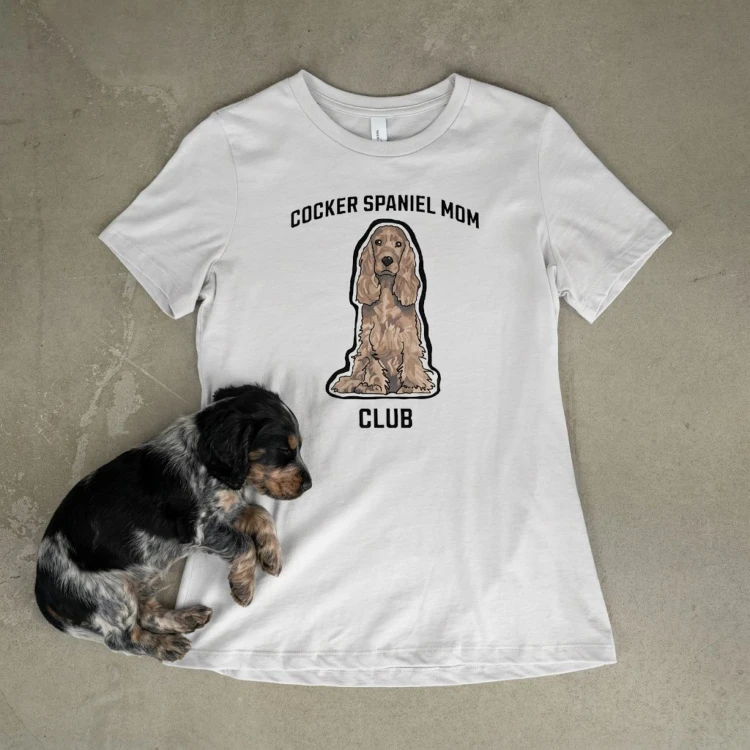 Cocker Spaniel Mom Club T-shirt