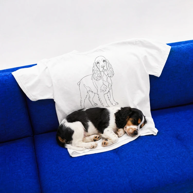 Cocker Spaniel Outline T-shirt