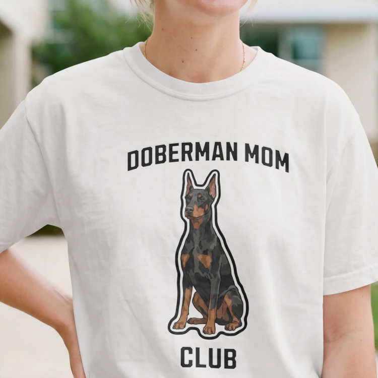 Doberman Mom Club T-shirt