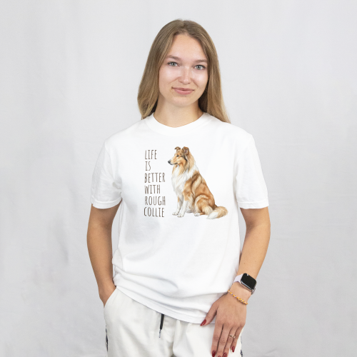 Life Is Better With Owczarek Szkocki Długowłosy T-shirt