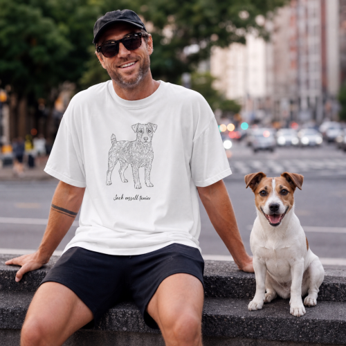 Jack Russell Terrier Outline T-shirt