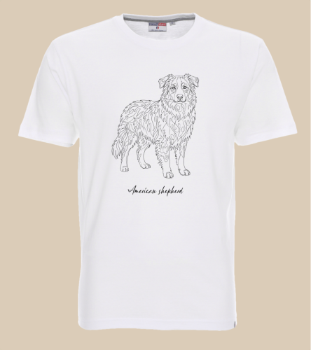 Owczarek Amerykański Outline T-shirt