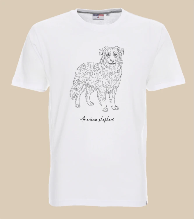 Owczarek Amerykański Outline T-shirt