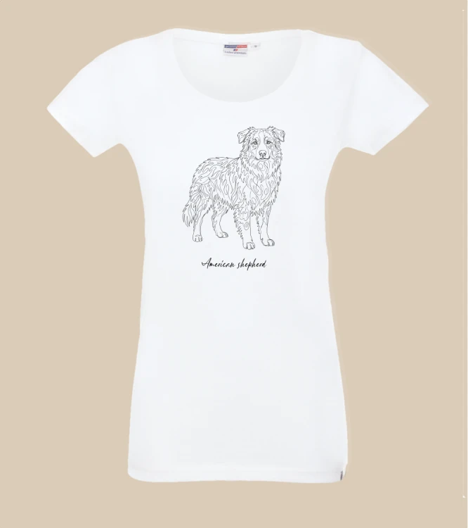Owczarek Amerykański Outline T-shirt
