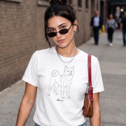 Akita Inu Outline T-shirt