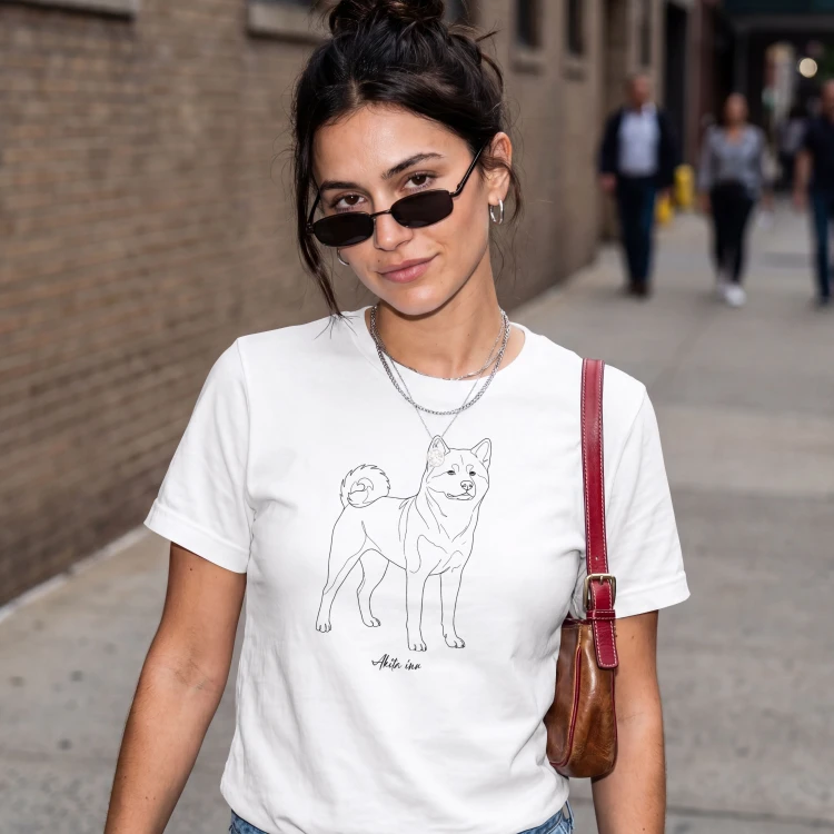 Akita Inu Outline T-shirt