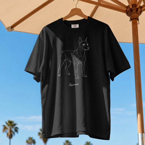 Doberman Outline T-shirt