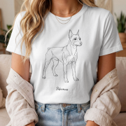 Doberman Outline T-shirt